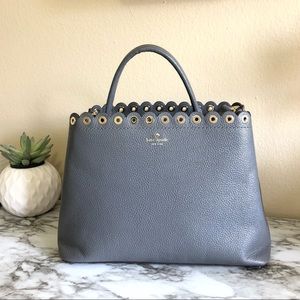 Kate Spade Paloma Road Gray Leather Satchel